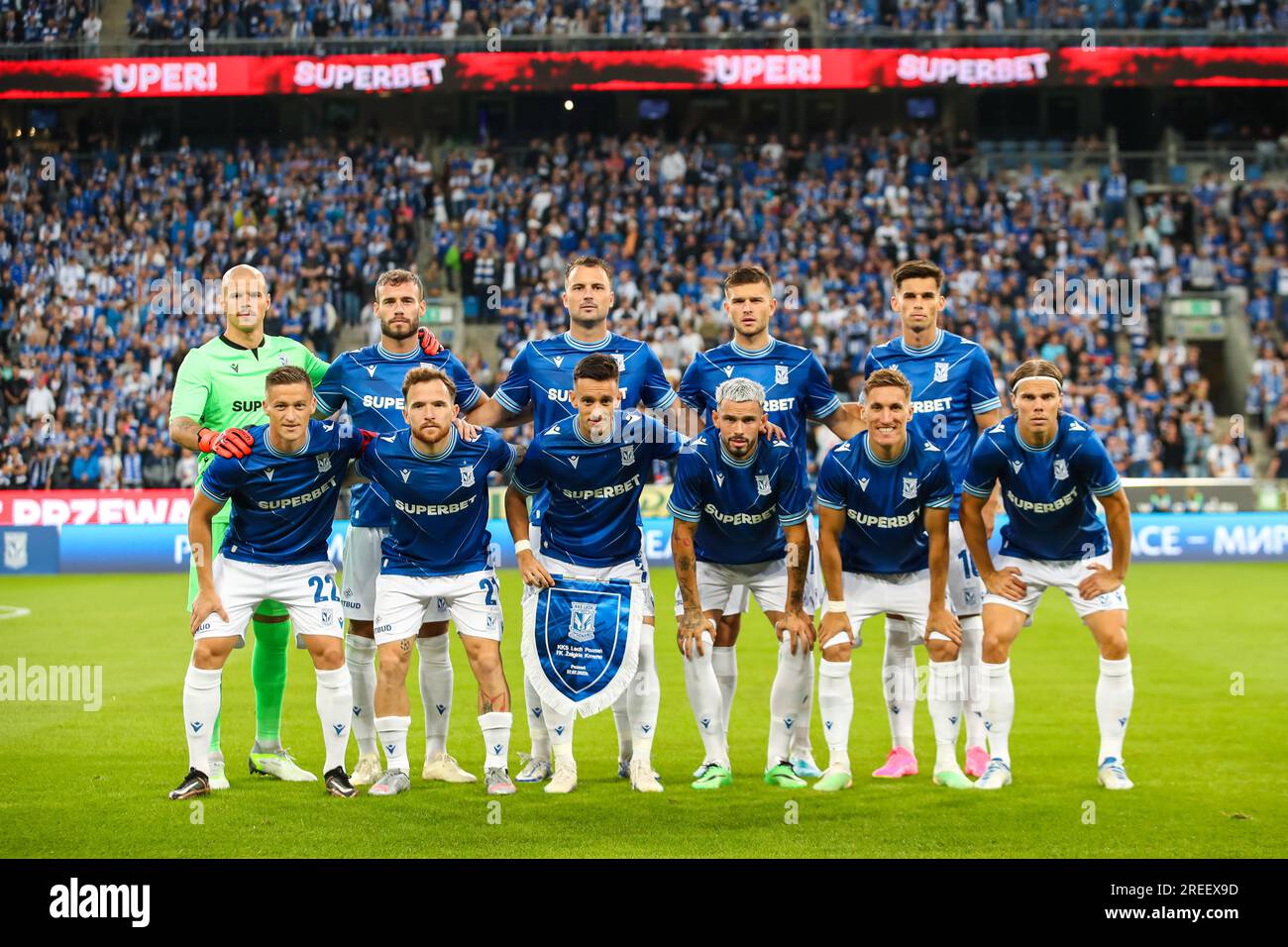 July 27, 2023, POZNAN, Poland. 27th July, 2023. POZNAN .UEFA LIGA  KONFERENCJI EUROPY II RUNDA ELIMINACYJNA DO LIGI KONFERENCJI EUROPY ( UEFA  EUROPA CONFERENCE LEAGUE ), .MECZ LECH POZNAN - ZALGIRIS KOWNO .