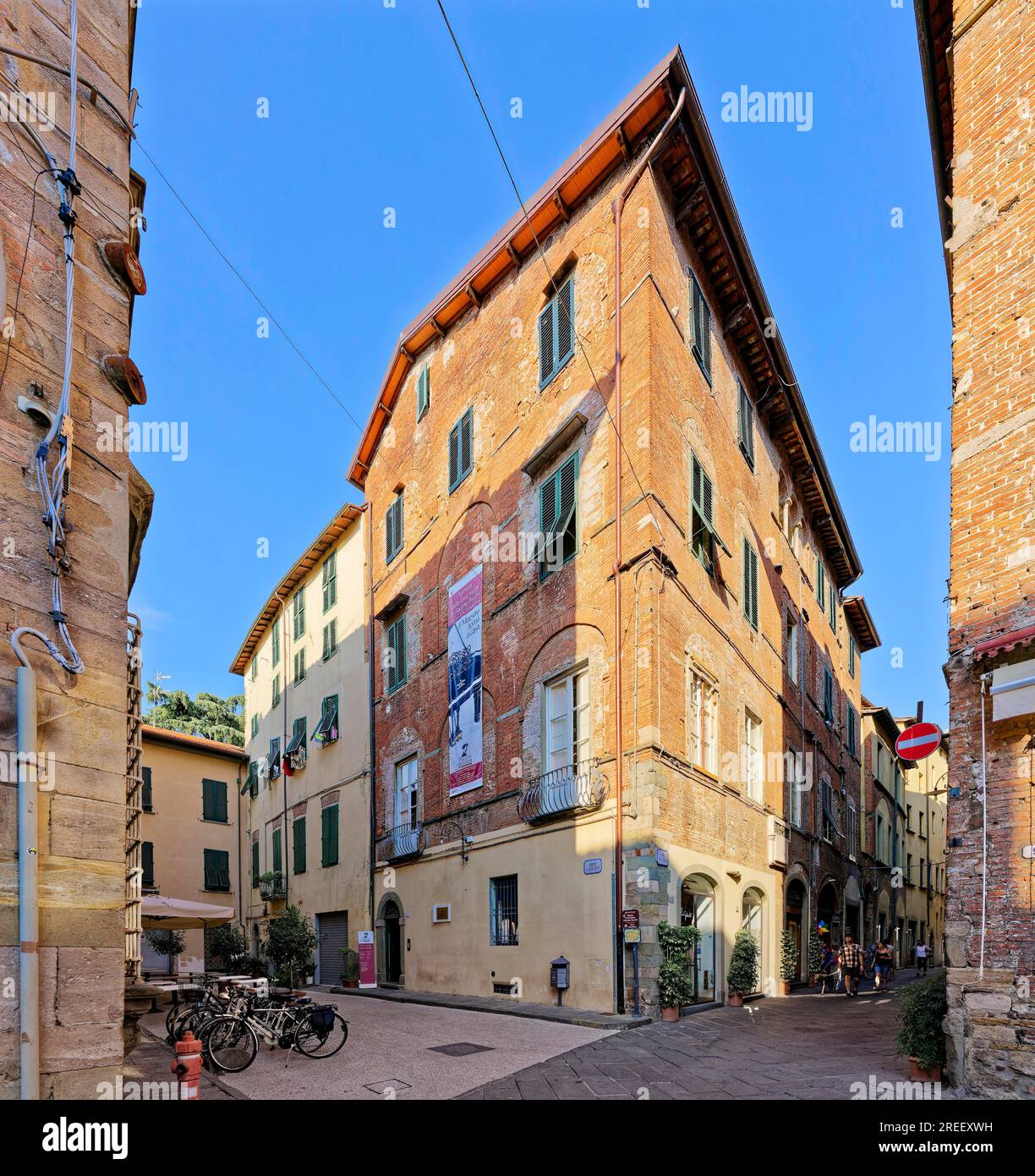 Birthplace of the composer Giacomo Puccini, Casa Natale di Giacomo Puccini, Lucca, Tuscany, Italy Stock Photo