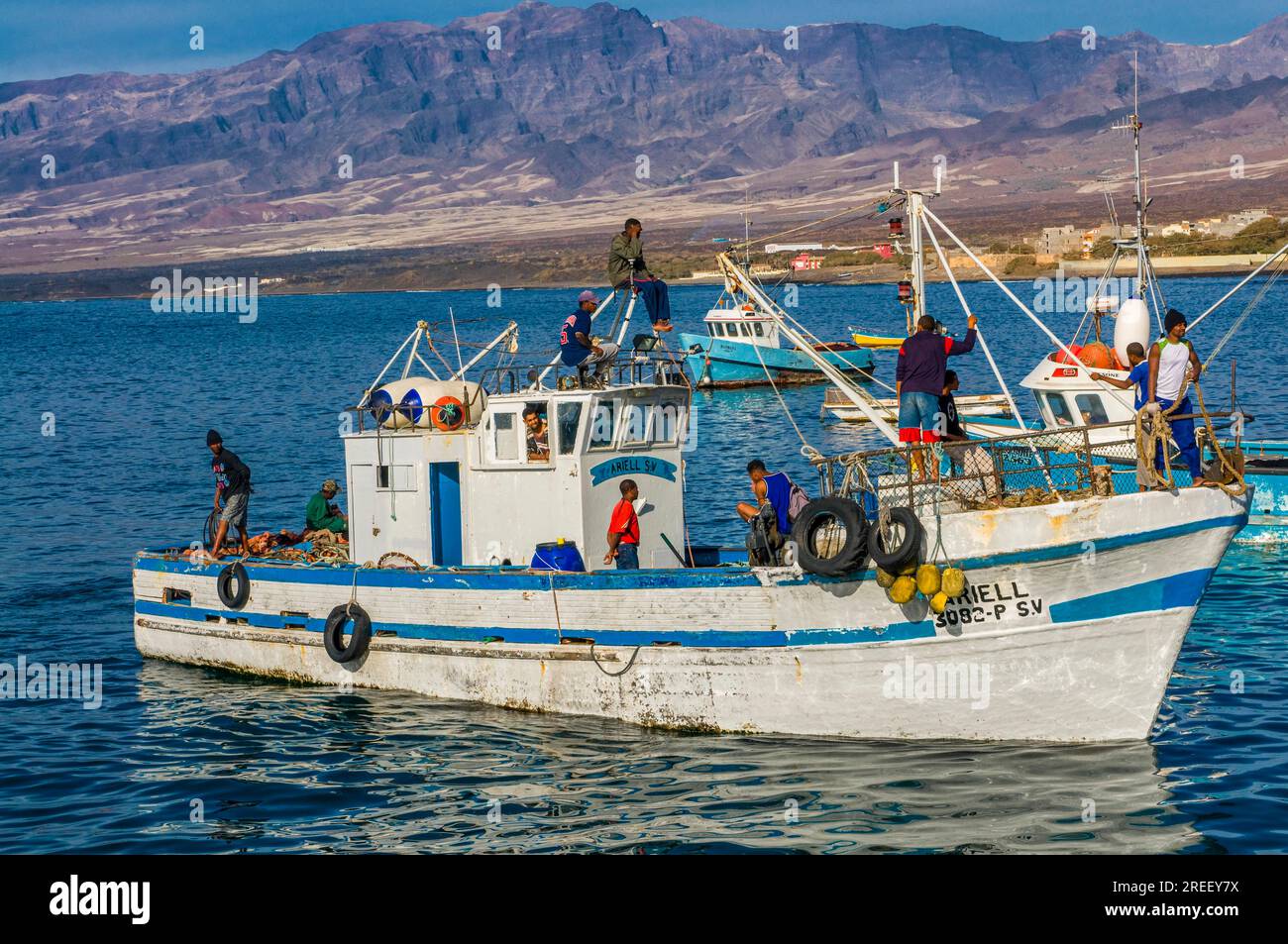 Fisher port. San Vincente. Mindelo. Cabo Verde. Africa Stock Photo