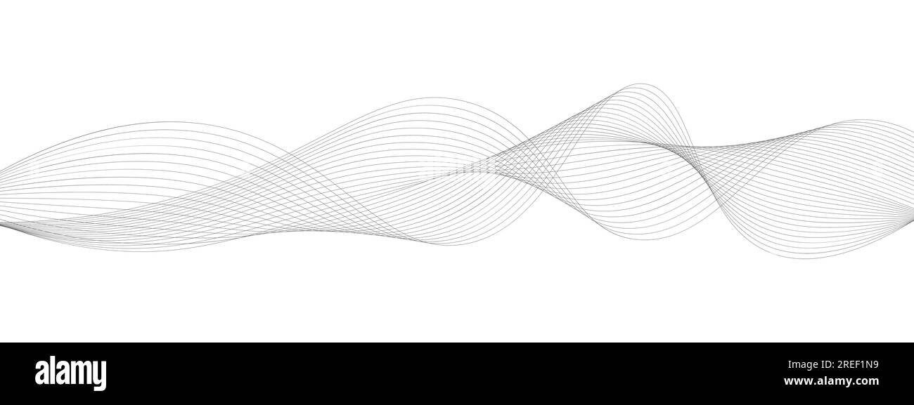 abstract black and white vector wave background Stock Vector Image ...