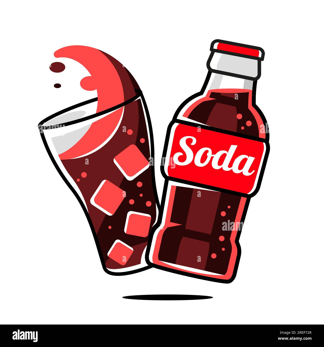Retro Soda can mascot. Cute character in trendy retro 60s 70s cartoon