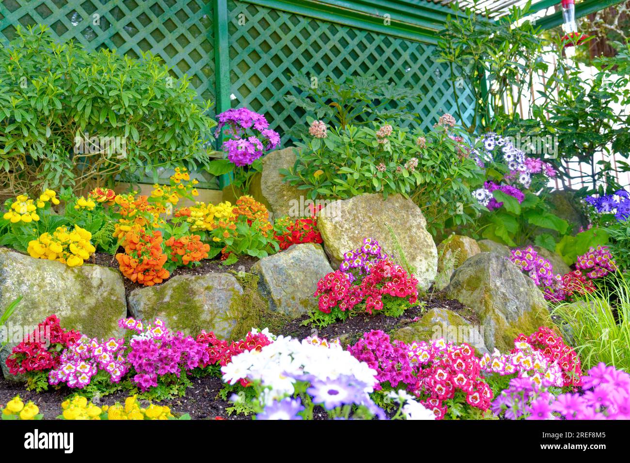 VICTORIA, BRITISH COLUMBIA - May 21, 2016: Butchart Gardens, near Victoria, receive over a million visitors each year, and have been designated a Nati Stock Photo