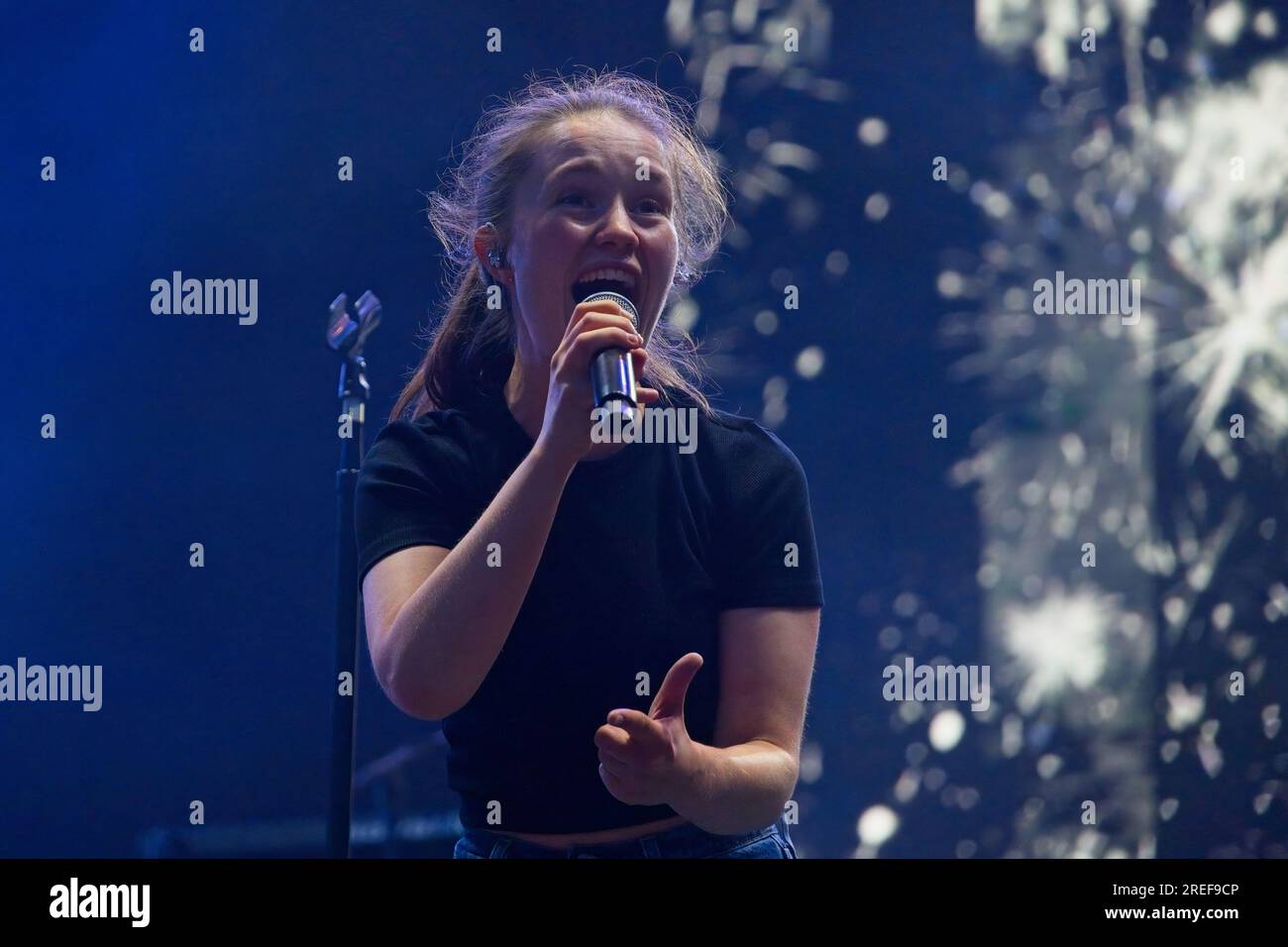 Inverness,Scotland, 27/07/2023, Headliner Sigrid on stage at the first day of Belladrum FestivalCredit: Brian Anderson/Alamy Live News Stock Photo
