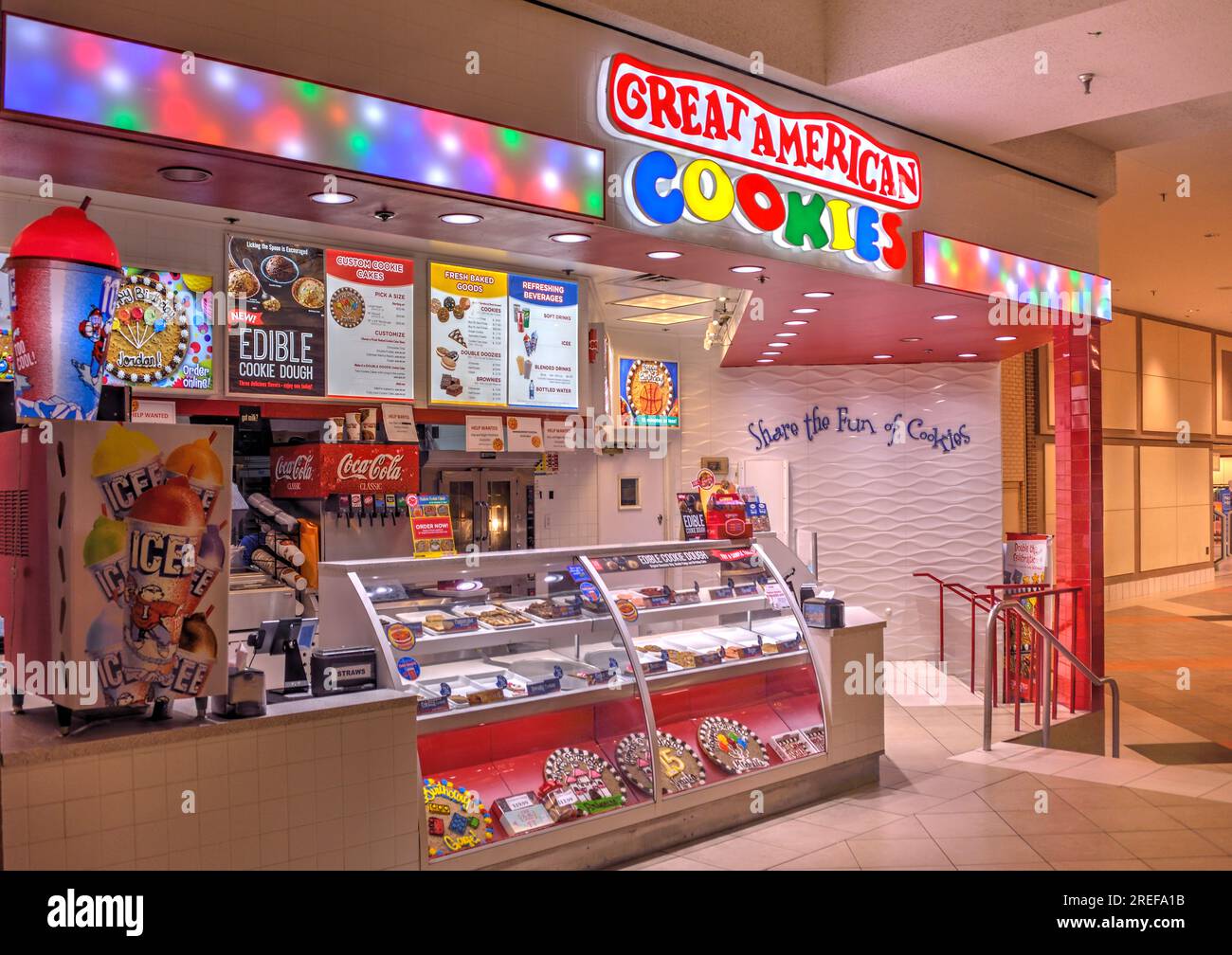 Springfield, Missouri - March 22, 2019: Great American Cookies is a chain of stores specializing in gourmet cookies and cakes headquartered in Atlanta Stock Photo