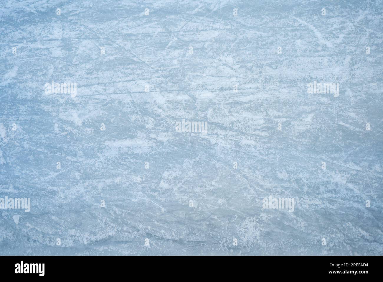 Ice rink surface close up. Close up of ice texture on outdoor natural ...