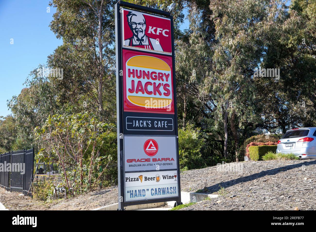 2023 Australia, Hungry Jacks and KFC food chain stores advertising