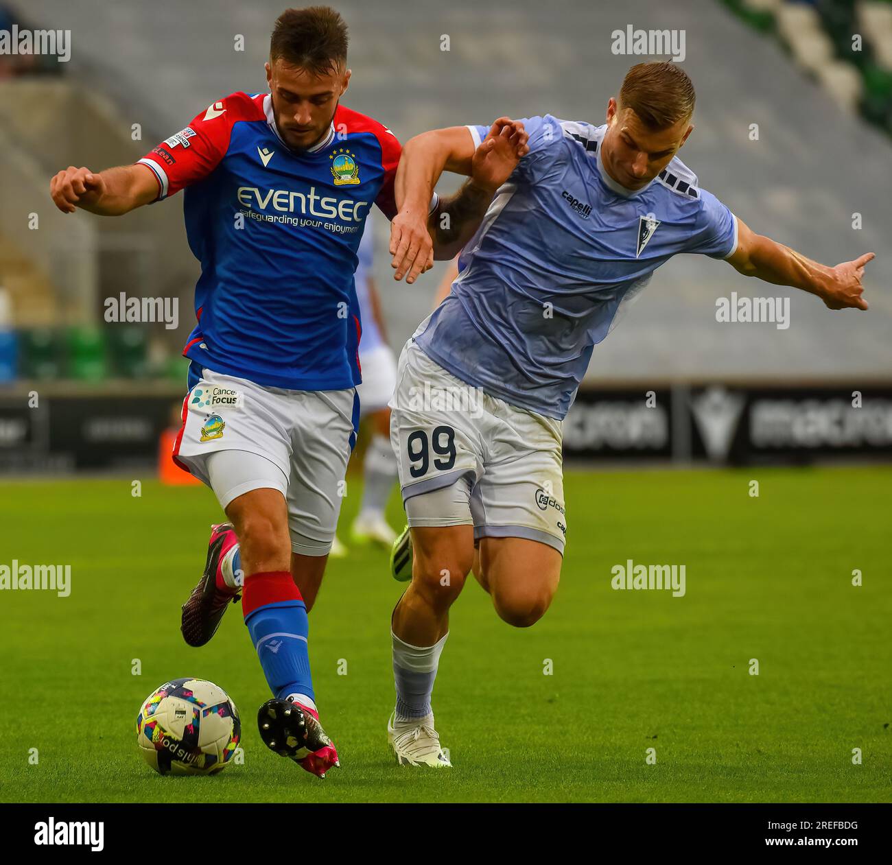 Jack Scott & Mateusz Łęgowski Linfield Vs Pogoń Szczecin, UEFA Europa