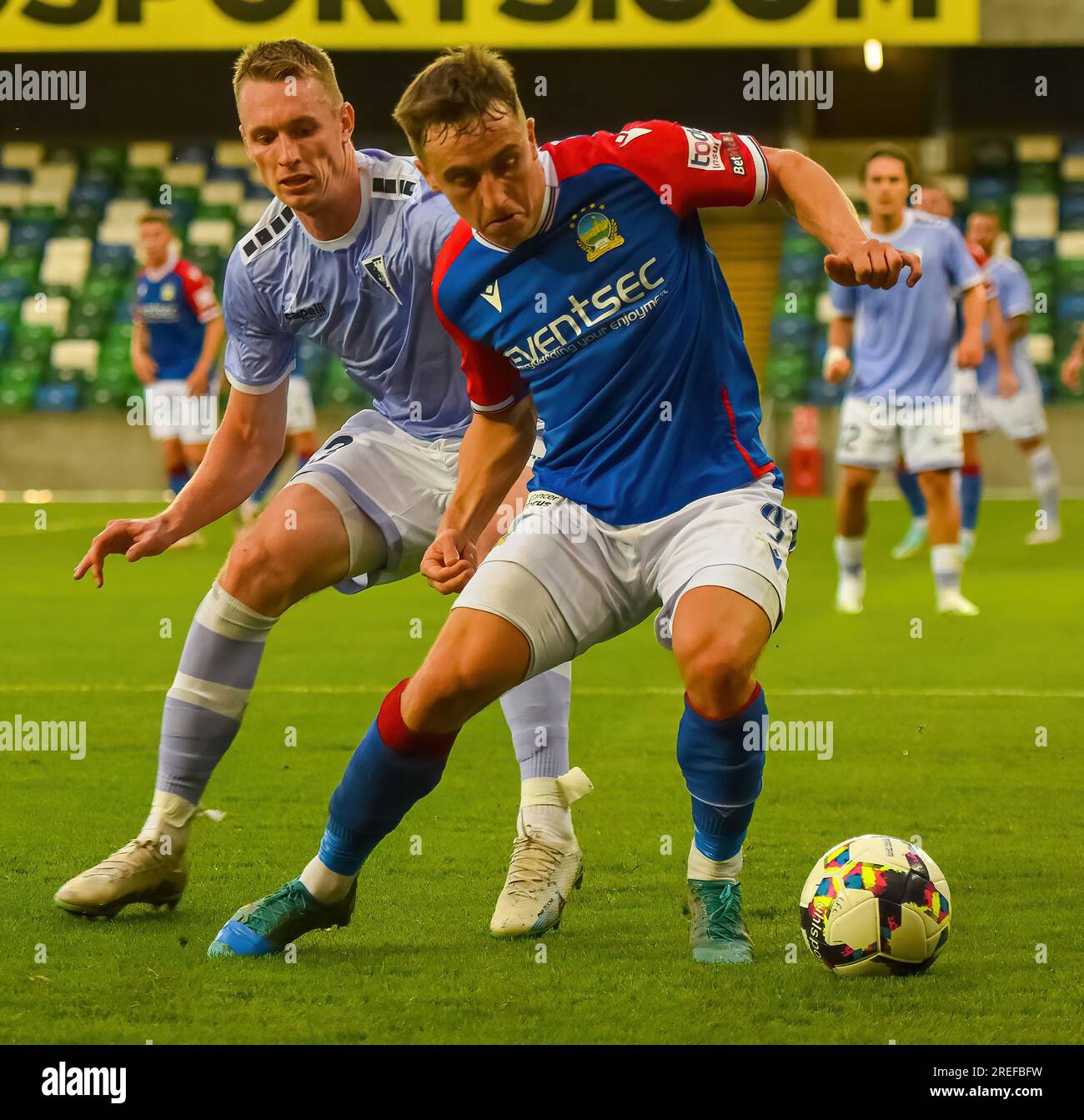 Linfield player Joel Cooper Linfield Vs Pogoń Szczecin, UEFA Europa