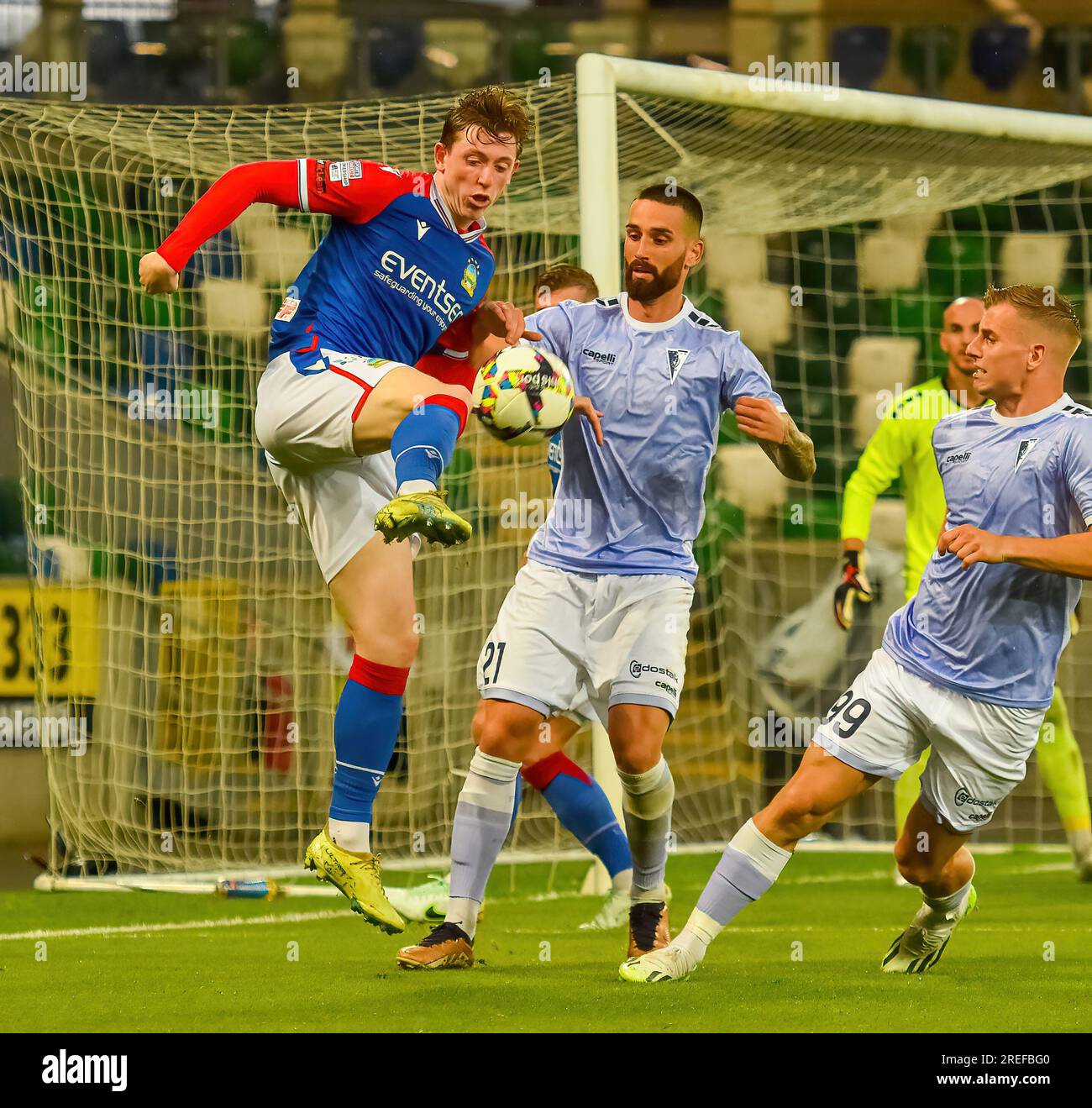 Linfield player Daniel Finlayson - Linfield Vs Pogoń Szczecin, UEFA 