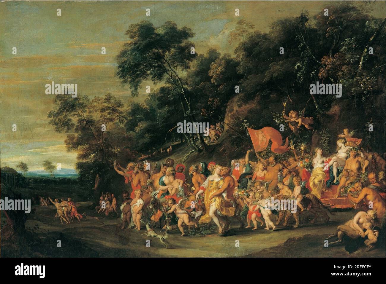 The Triumph of Baccus circa 1650 by Jan Thomas van Ieperen Stock Photo ...