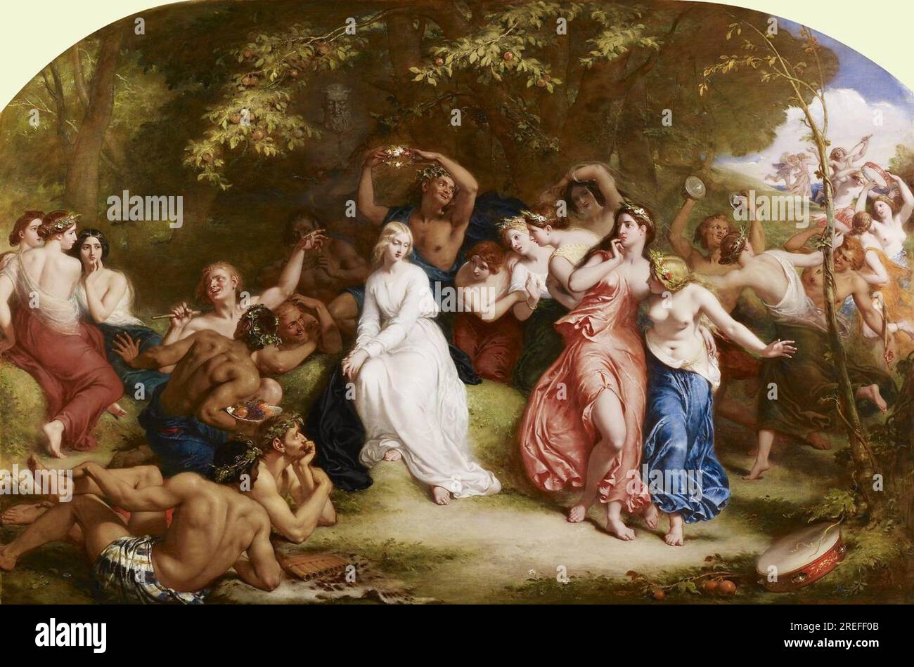 Una among the Fauns and Wood Nymphs 1847 by William Edward Frost Stock Photo