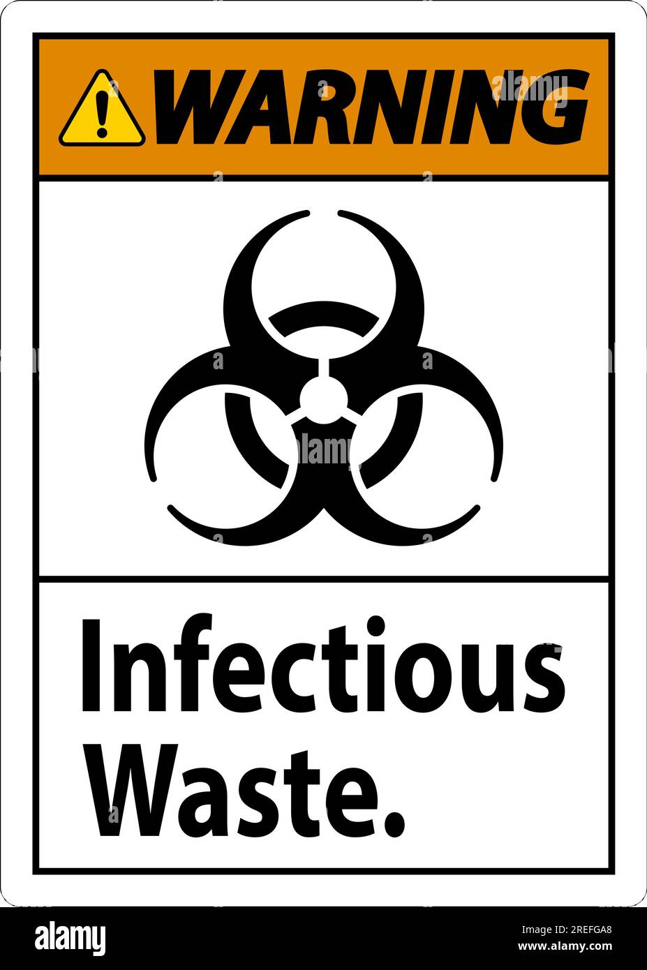 Warning Label Infectious Waste Sign Stock Vector Image & Art - Alamy