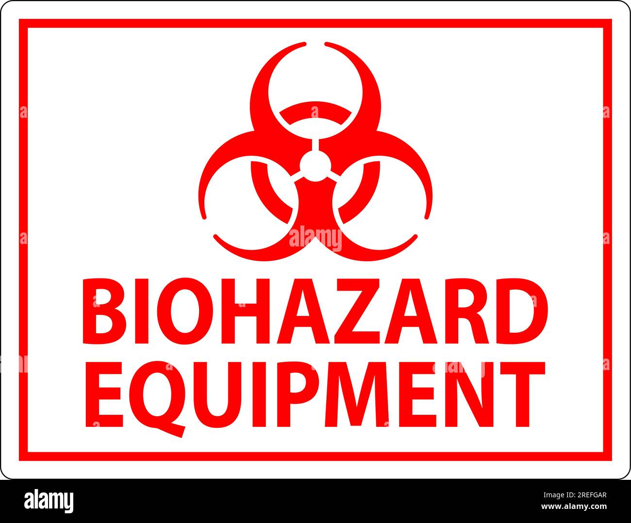 Warning Label, Biohazard Equipment Sign Stock Vector Image & Art - Alamy