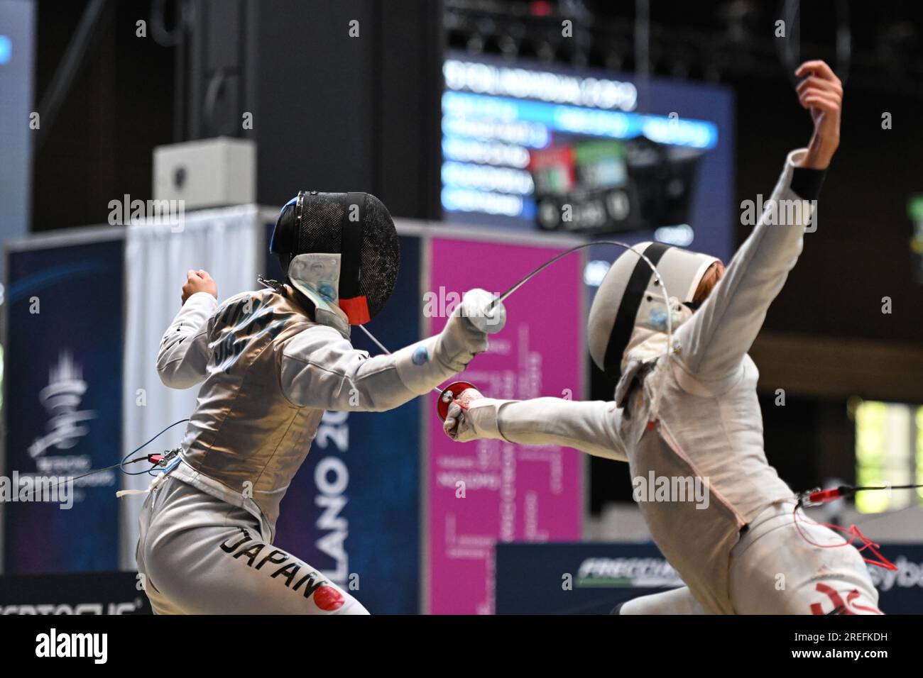 Kazuki Iimura of Japan (L) fights against Nicholas Edward Choi of Hong ...