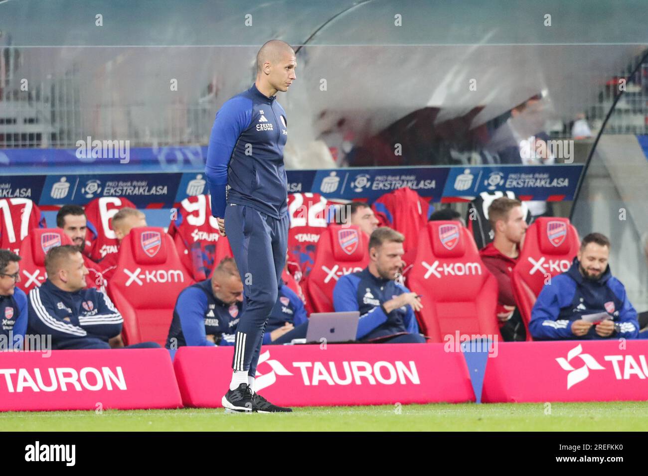 Czestochowa, Poland. 26th July, 2023. Coach Dawid Szwarga of Rakow