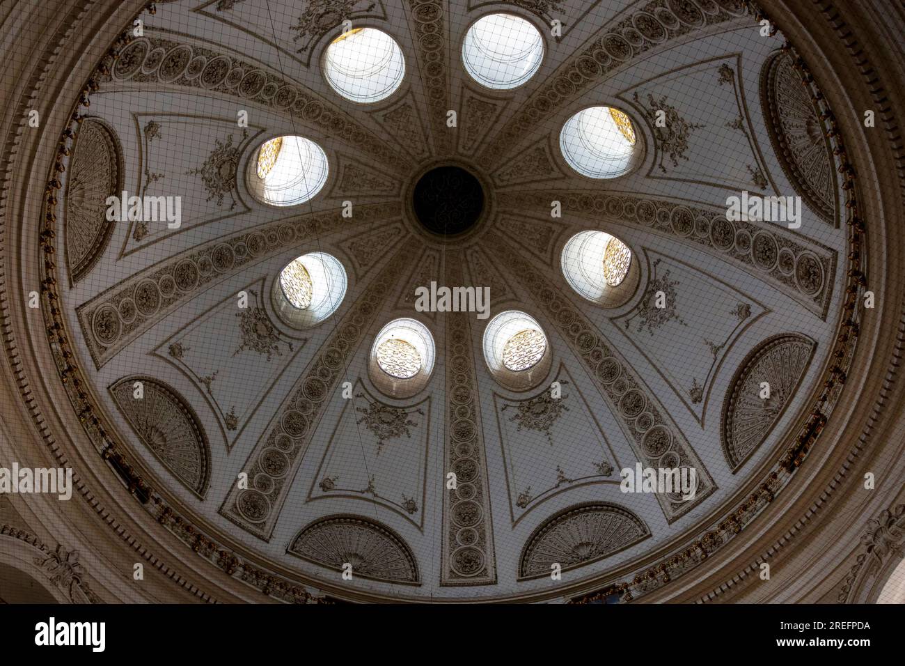 Vienna, Austria - June 13, 2023: The dome of the building above the pedestrian boulevard In der Burg in the Hofburg Stock Photo