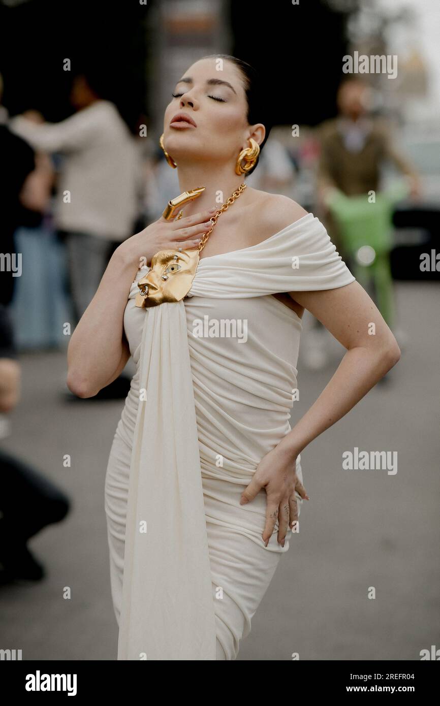 Paris, France. 03rd July, 2023. Street style, Gessica Kayane arriving