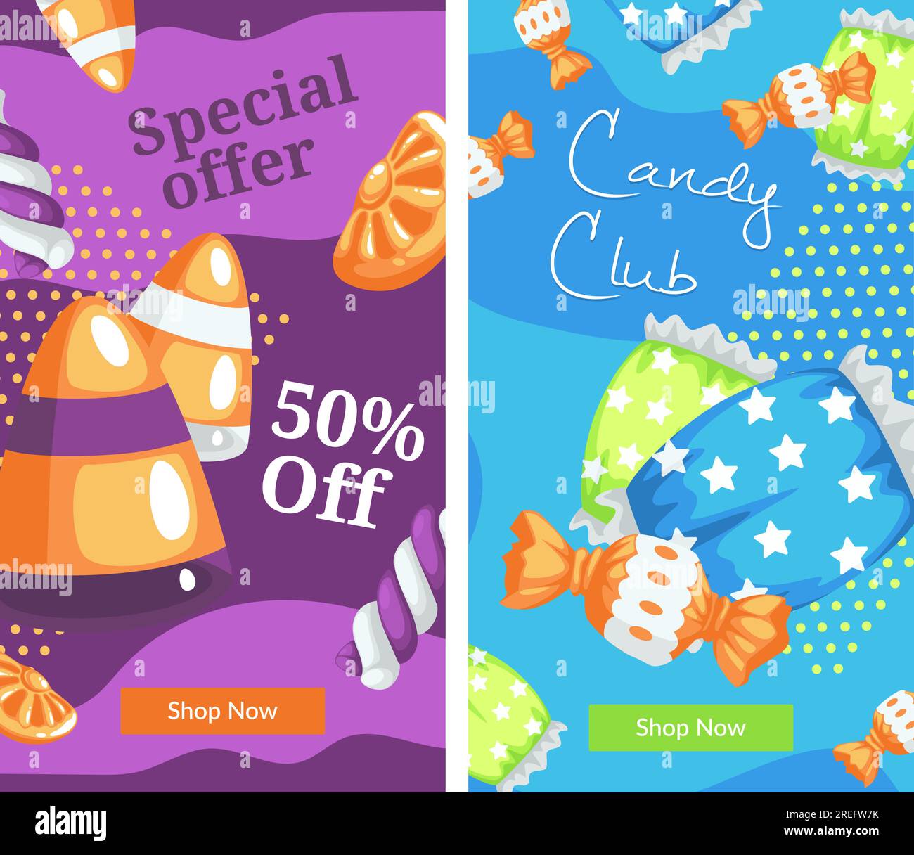 Shop or store with candies and chocolate, caramels and lollipops. Mix