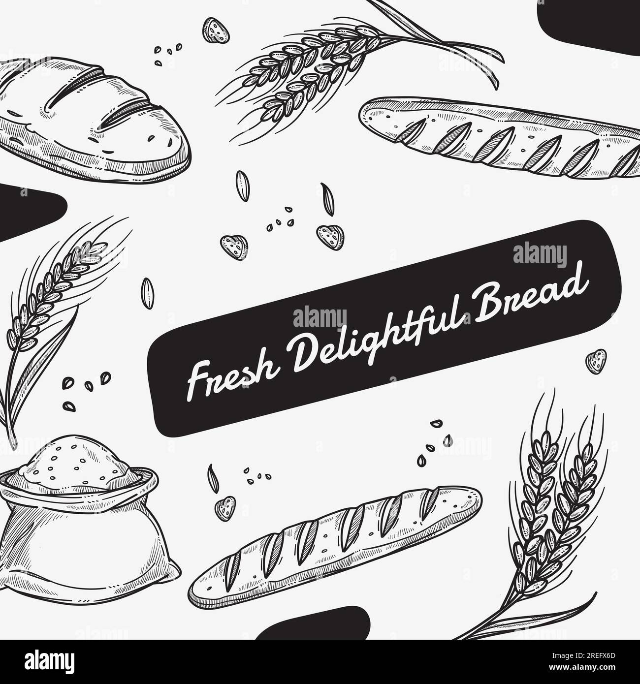 Bakery shop and pastry shop, store with food assortment. Wholegrain