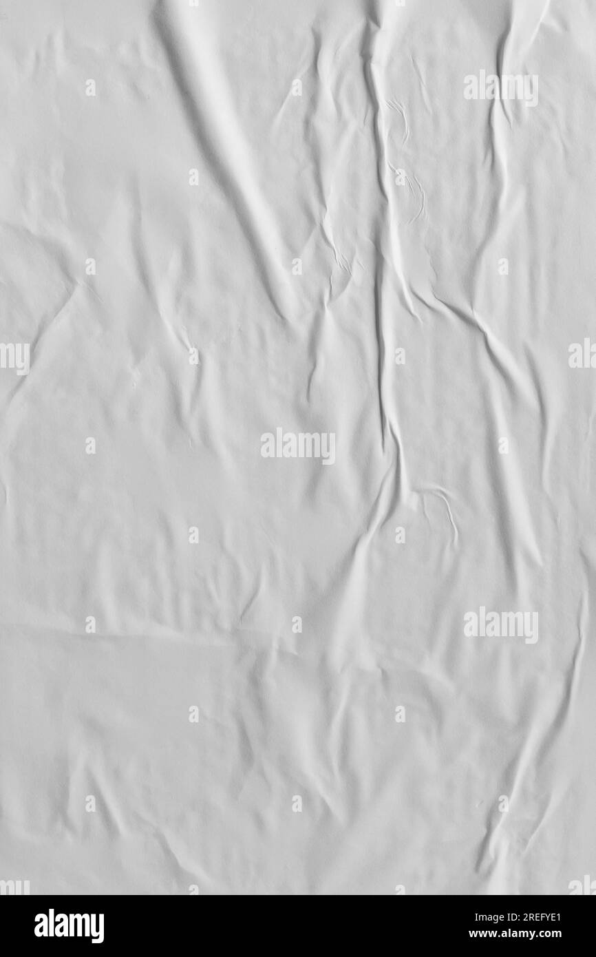 White paste poster background texture Black and White Stock Photos