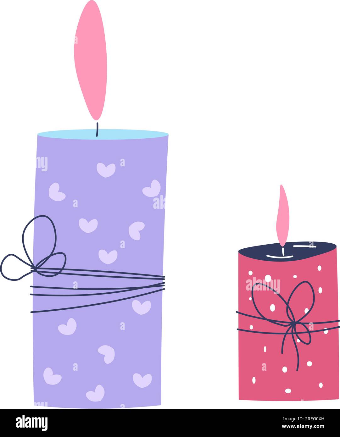 Vector Candle Thread Design Day spa detail Stock Vector Images - Alamy