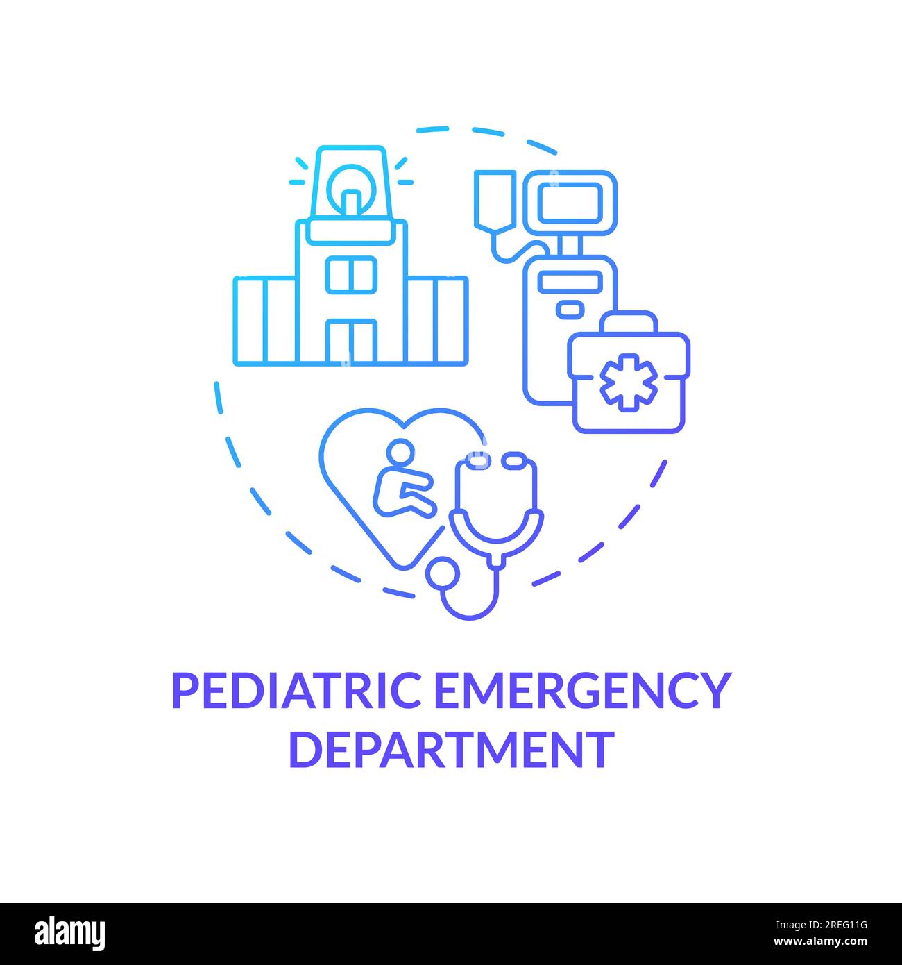 Pediatric emergency department blue gradient concept icon Stock Vector  Image \u0026 Art - Alamy, image size:1300x1390