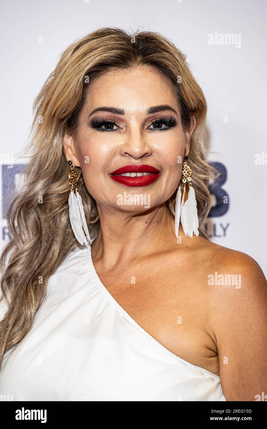 Los Angeles, USA. 27th July, 2023. Beautician Rosie Sedano attends Mega