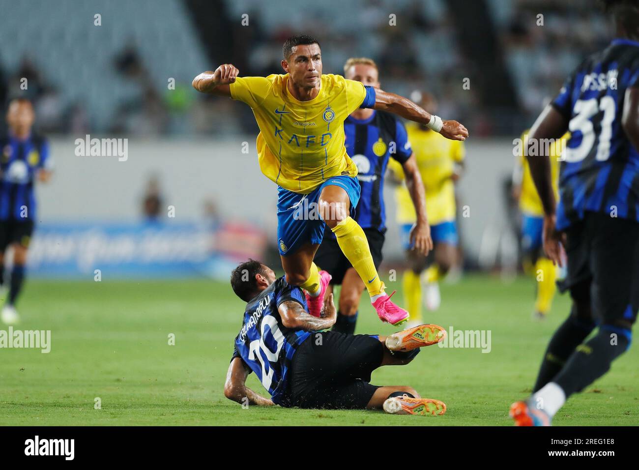 Osaka, Japan. 27th July, 2023. Cristiano Ronaldo (AlNassr) Football/Soccer : Preseason '2023 Japan Tour' match between Al-Nassr FC 1-1 FC Internazionale Milano at the YANMAR Stadium Nagai in Osaka, Japan . Credit: Mutsu Kawamori/AFLO/Alamy Live News Stock Photo