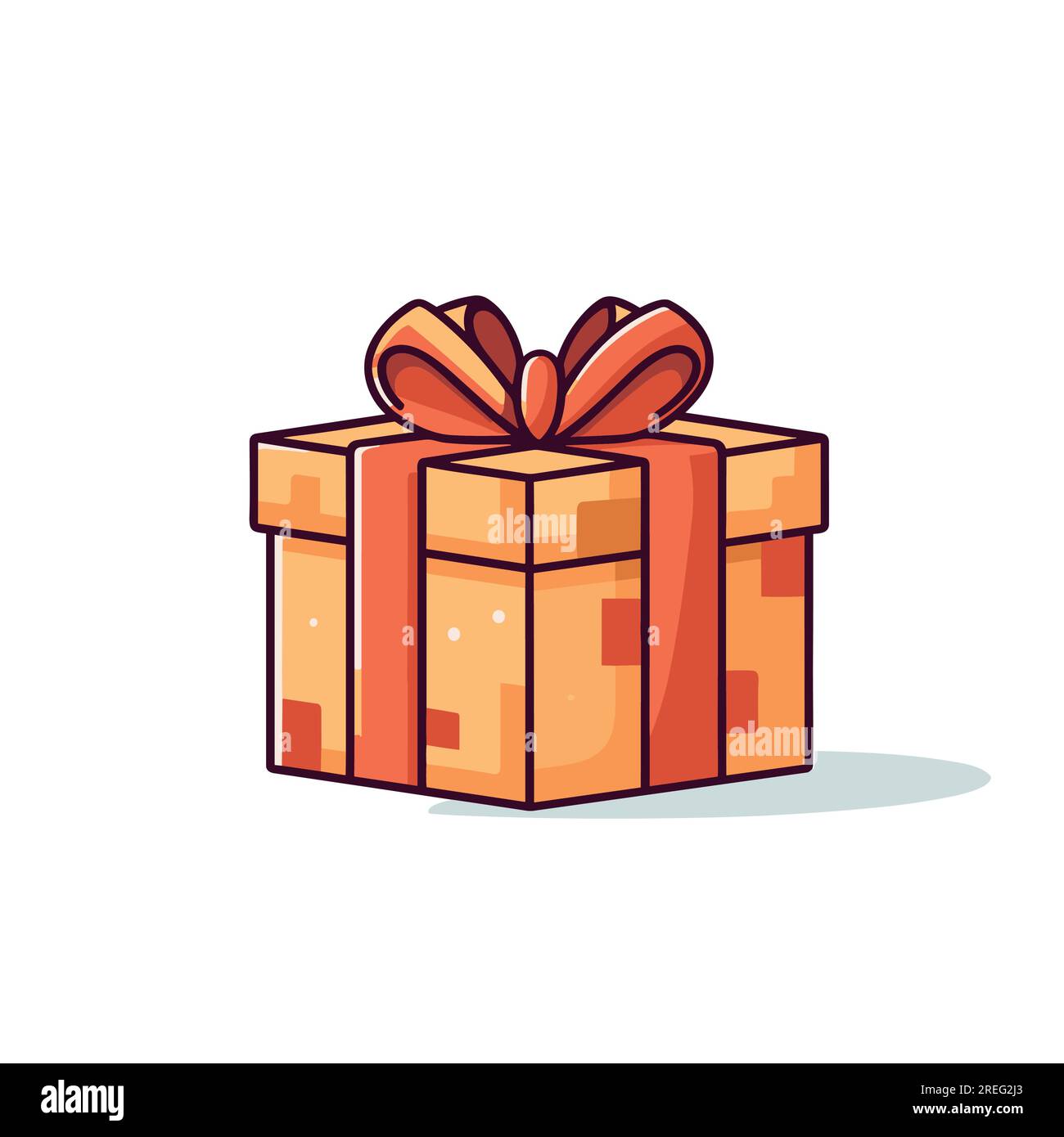 Vector gift boxes with different color ribbons. Realistic giftbox in front view, isolated on white background. Stock Vector