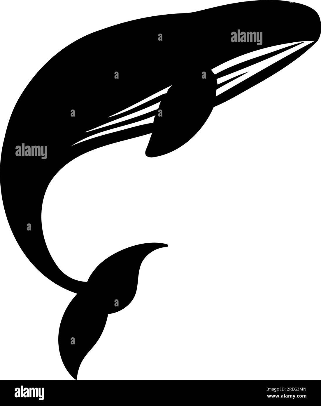 Whale silhouette isolated. vector illustration Stock Vector Image & Art