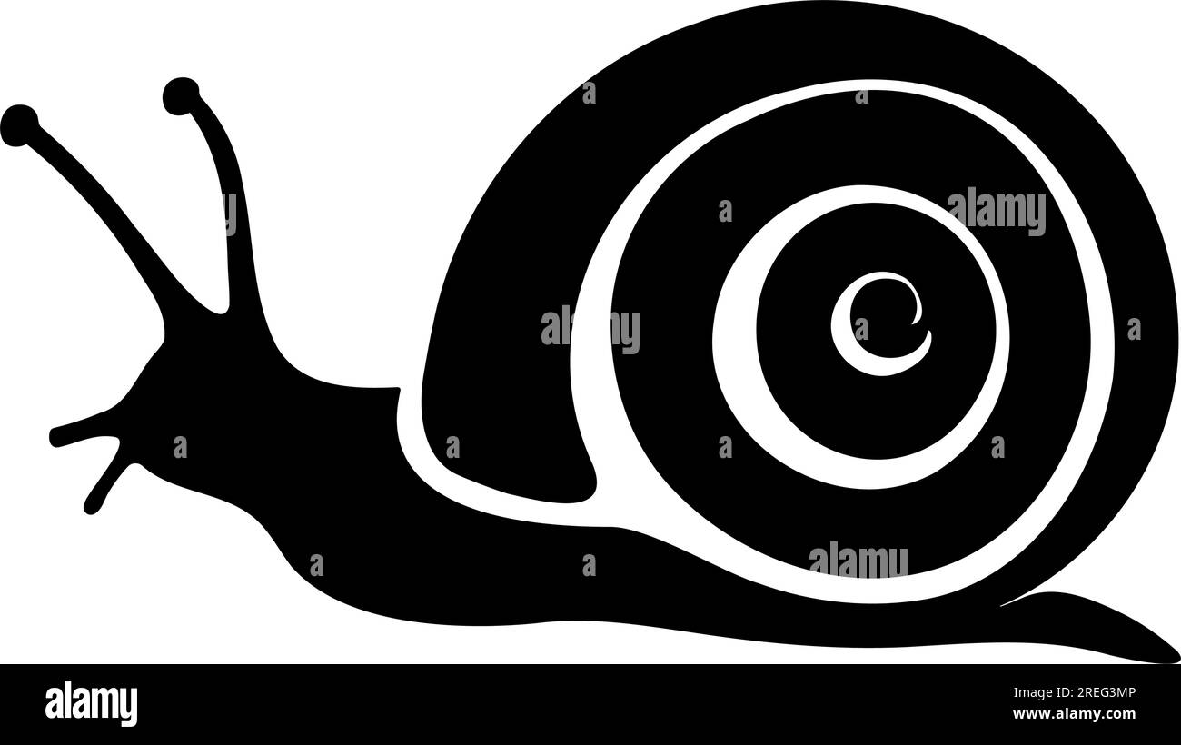 Snail silhouette isolated. vector illustration Stock Vector Image & Art ...