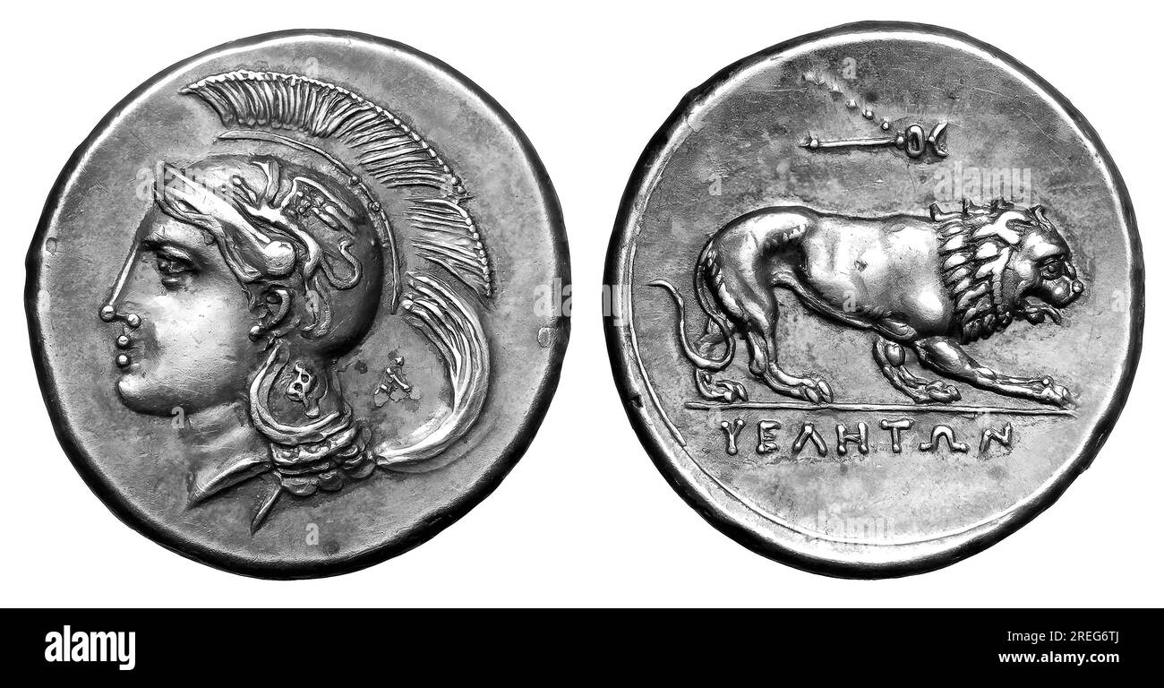 Ancient coin lion Black and White Stock Photos & Images - Alamy
