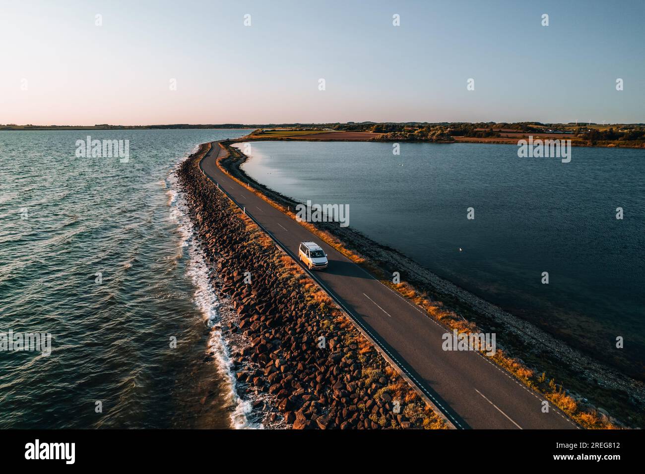 Aerial footage of Helnaes island, Funen, Fyn, Denmark Stock Photo Alamy