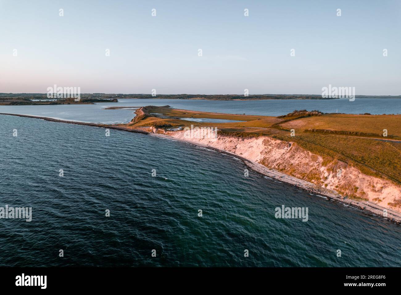 Aerial footage of Helnaes island, Funen, Fyn, Denmark Stock Photo - Alamy