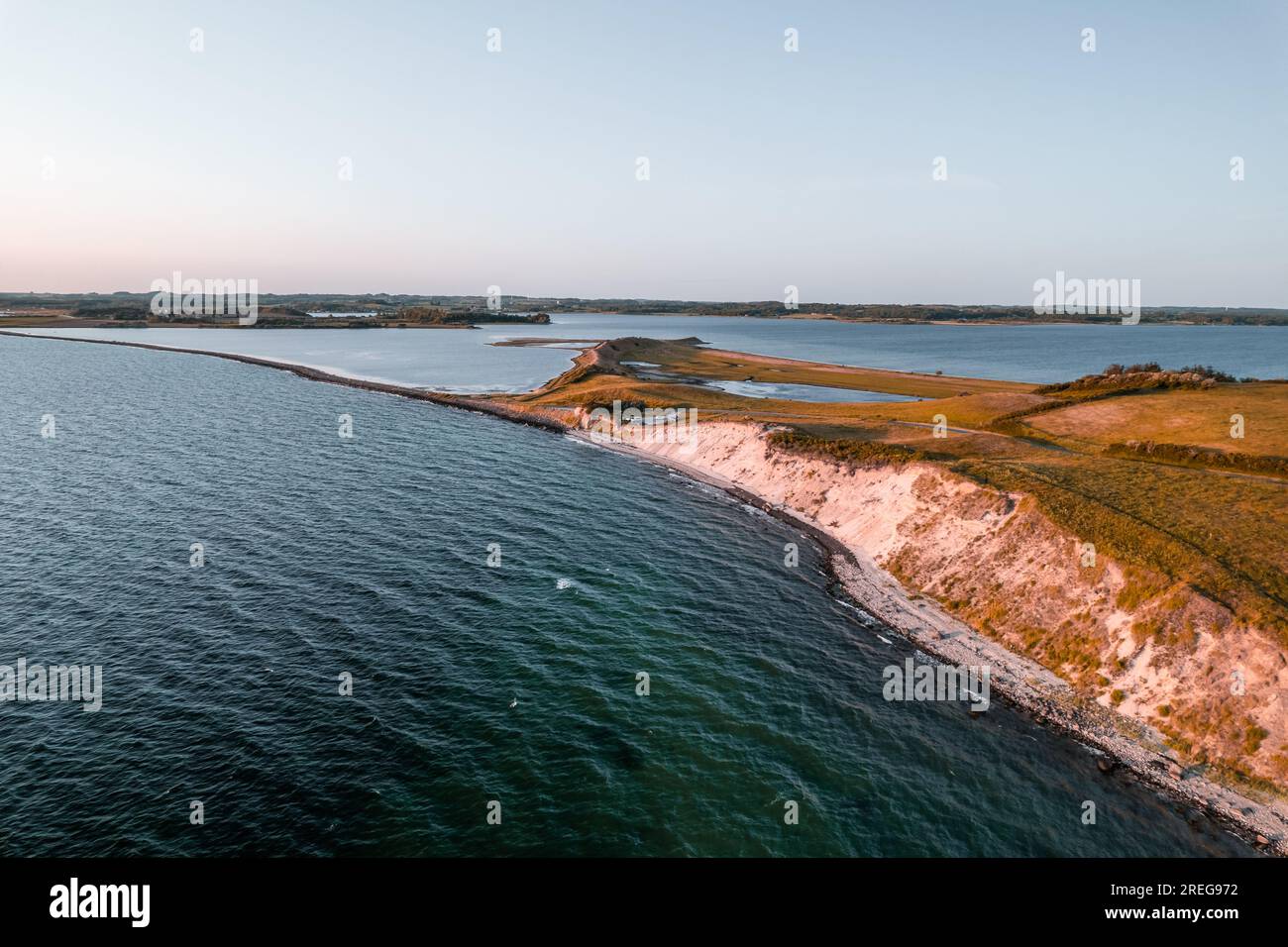 Aerial footage of Helnaes island, Funen, Fyn, Denmark Stock Photo Alamy
