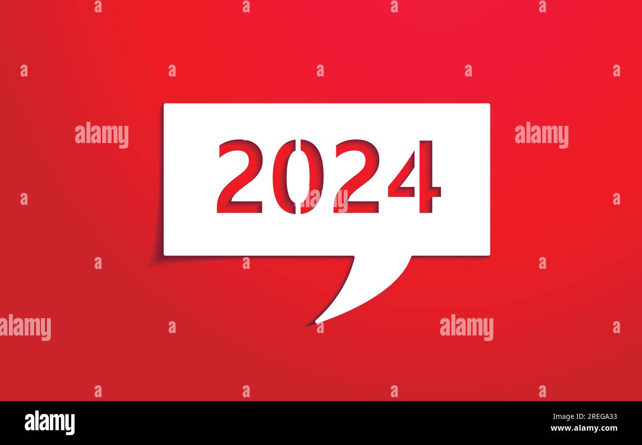 Illustration inscription 2024 new Stock Vector Images - Alamy