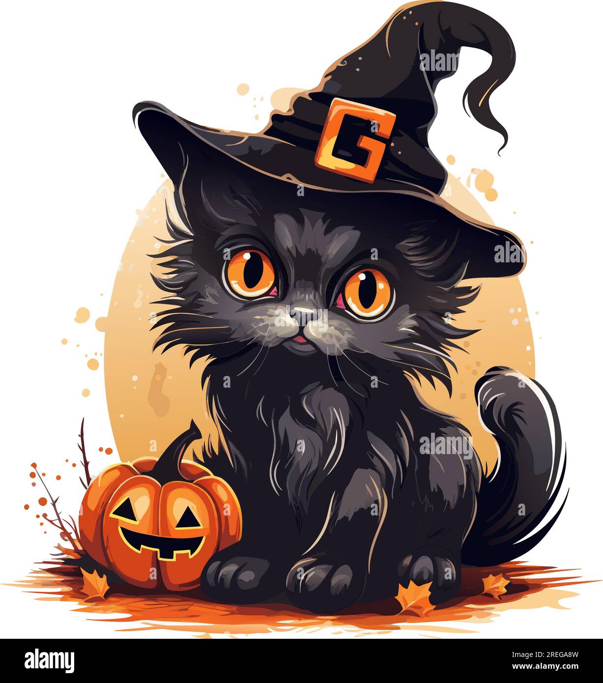 Cute Black Cat Halloween Clip Art