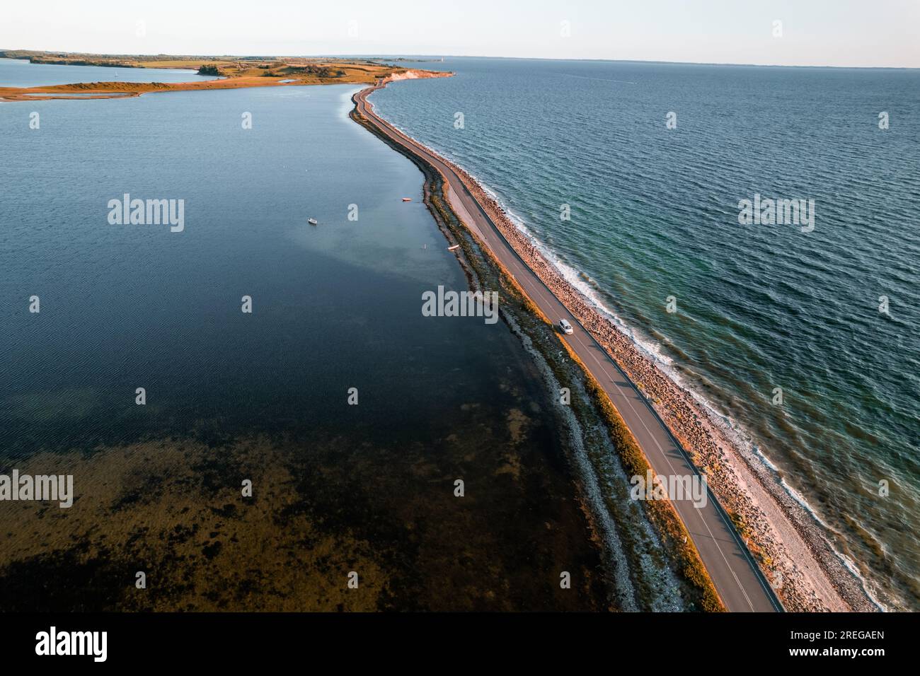 Aerial footage of Helnaes island, Funen, Fyn, Denmark Stock Photo Alamy