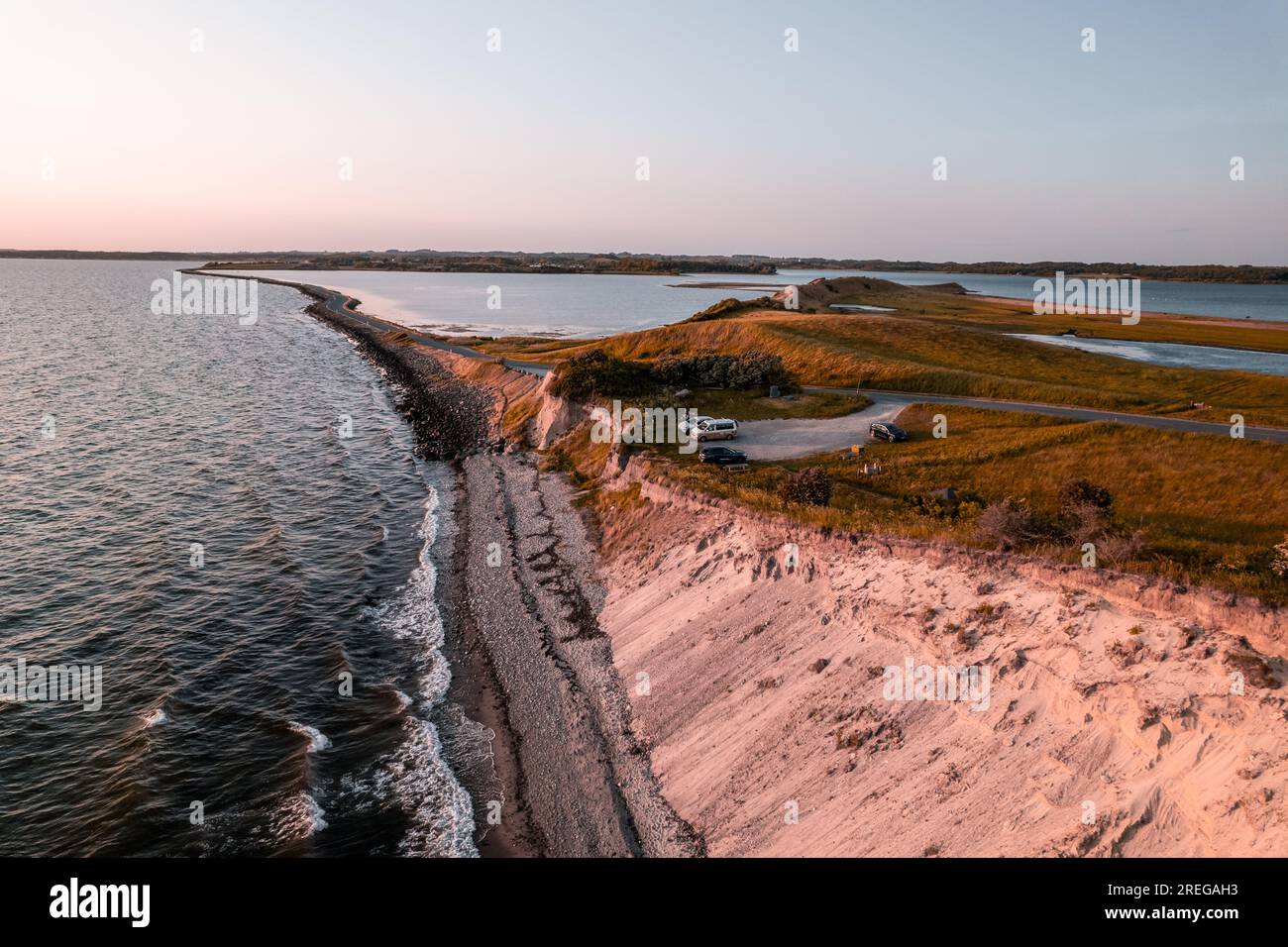 Aerial footage of Helnaes island, Funen, Fyn, Denmark Stock Photo Alamy