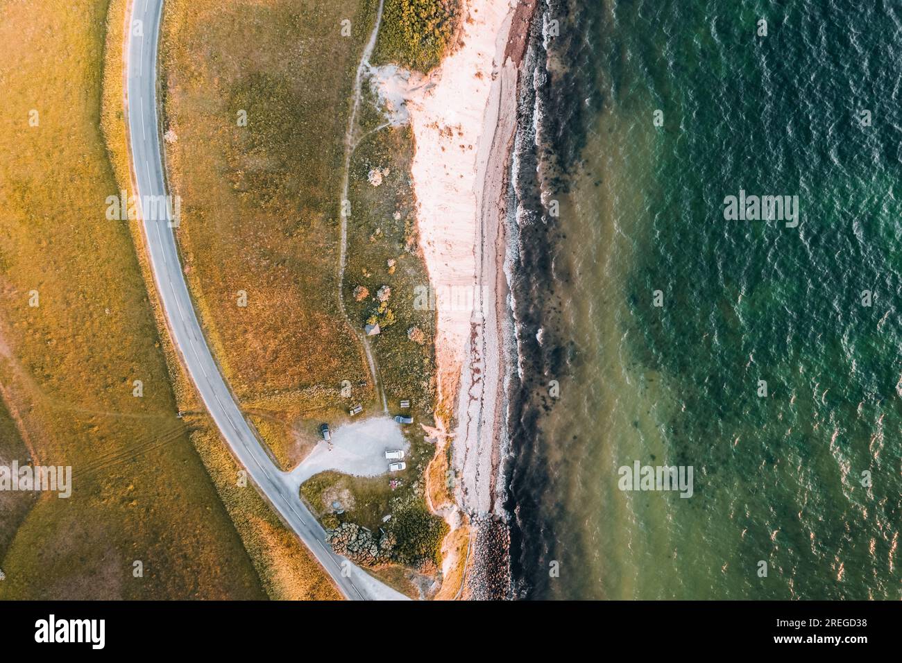 Aerial footage of Helnaes island, Funen, Fyn, Denmark Stock Photo Alamy