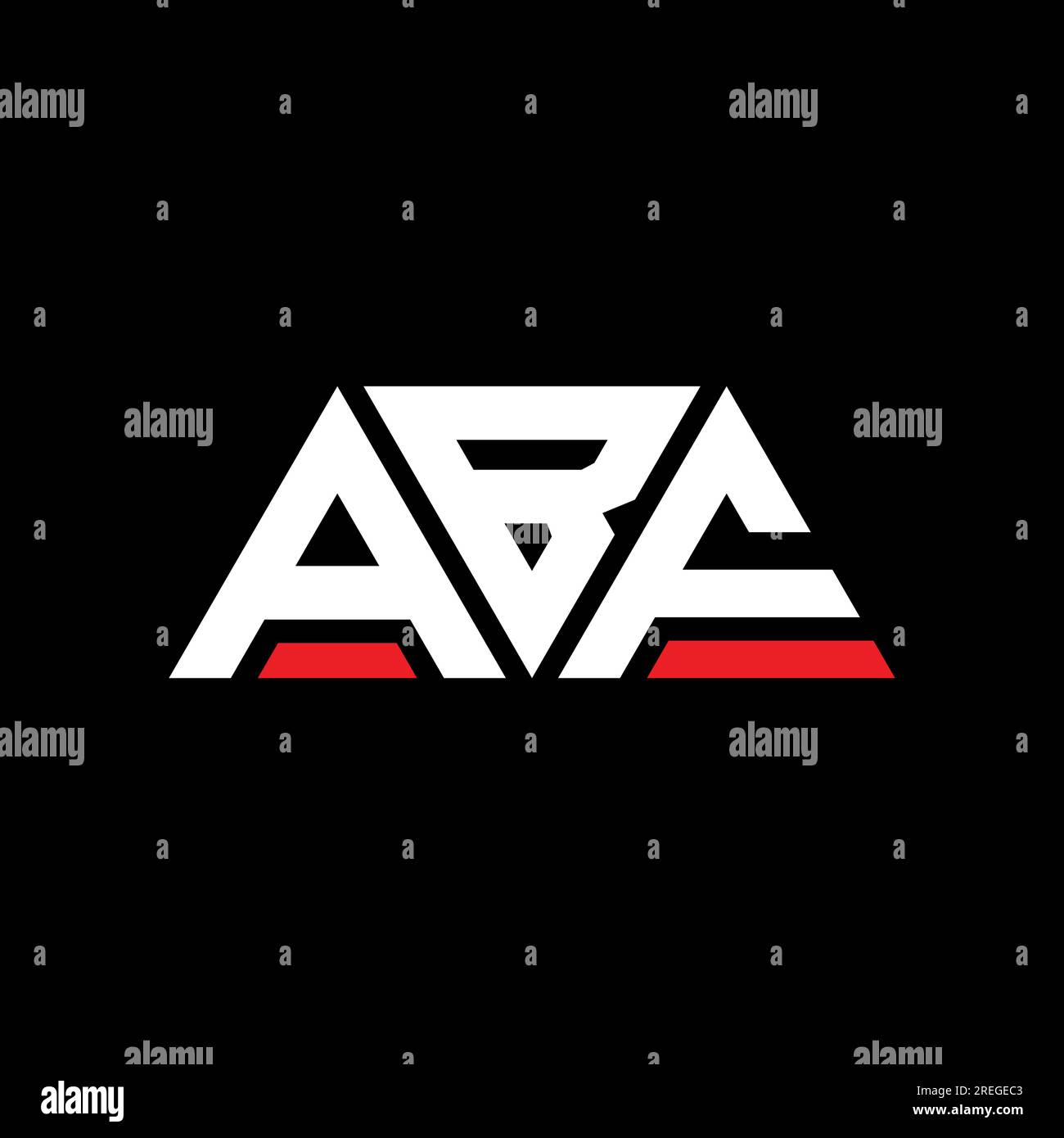 ABF triangle letter logo design with triangle shape. ABF triangle logo ...