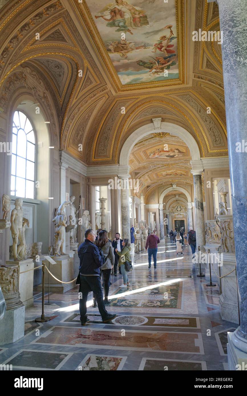 Rome, Italy 26 Nov, 2022 Galleria degli Arazzi (Tapestry gallery