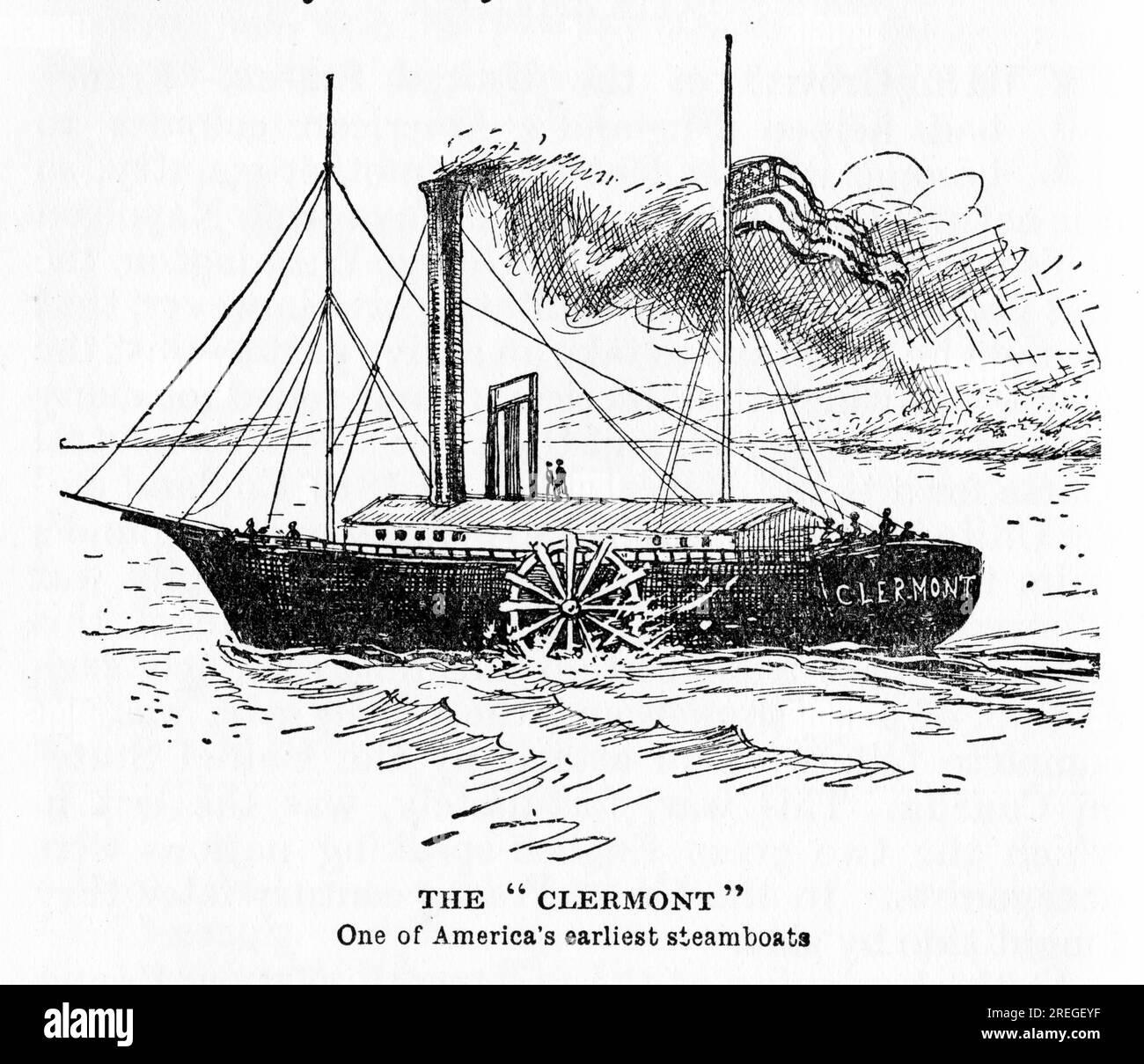 the Clermont, one of America's earliest steamboats Stock Photo