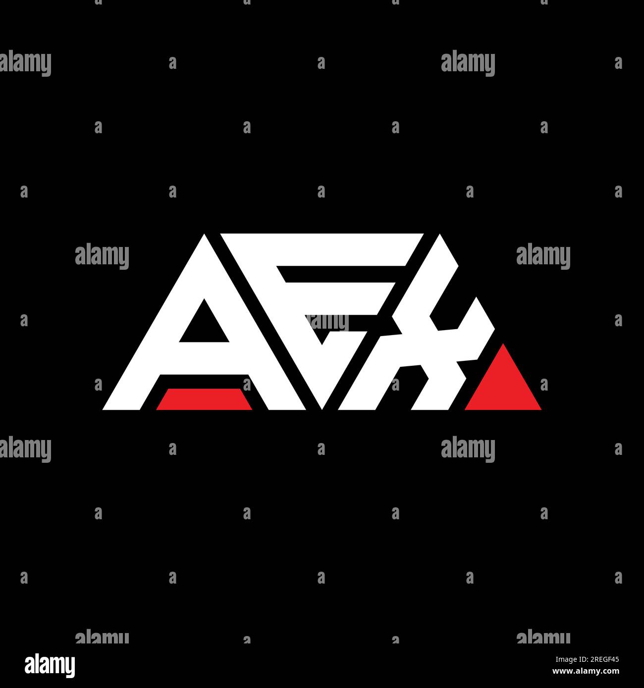 AEX triangle letter logo design with triangle shape. AEX triangle logo