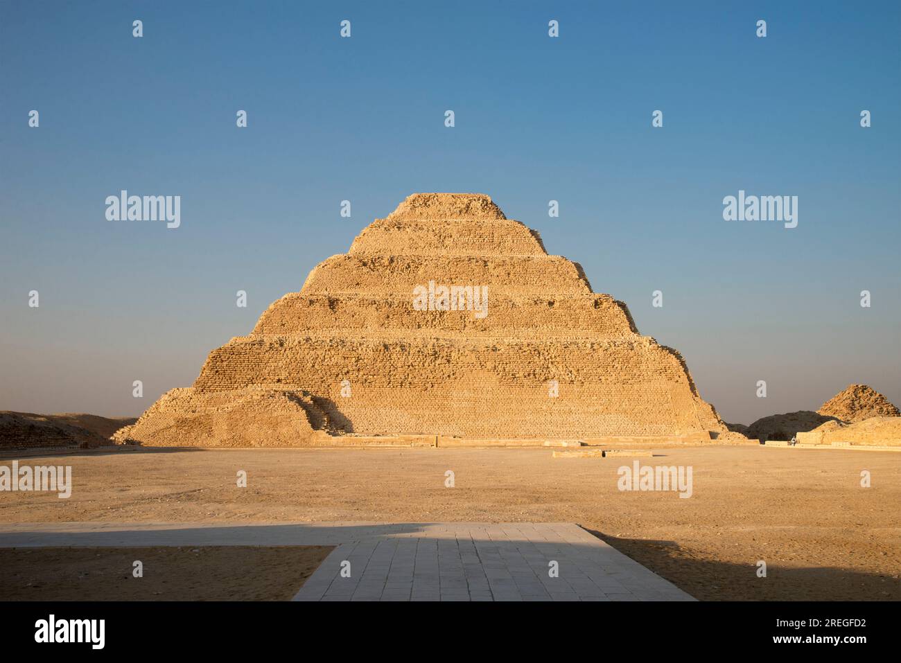 Pyramid of Djoser or Step Pyramid at Saqqara Stock Photo