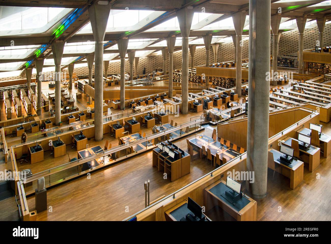 Interior view of the Library of Alexandria Stock Photo Alamy