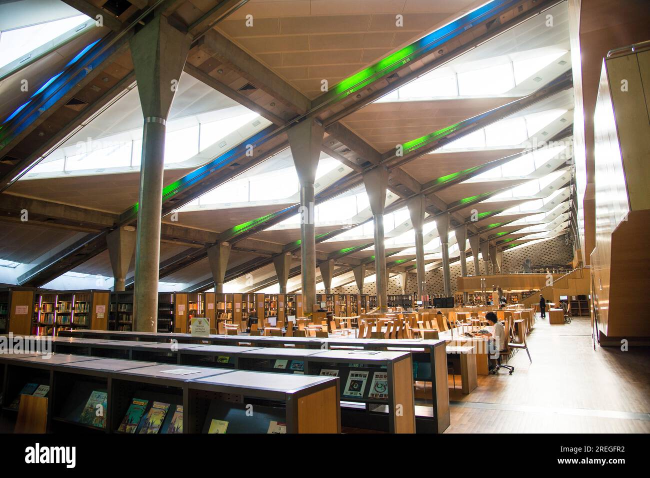 Interior view of the Library of Alexandria Stock Photo Alamy