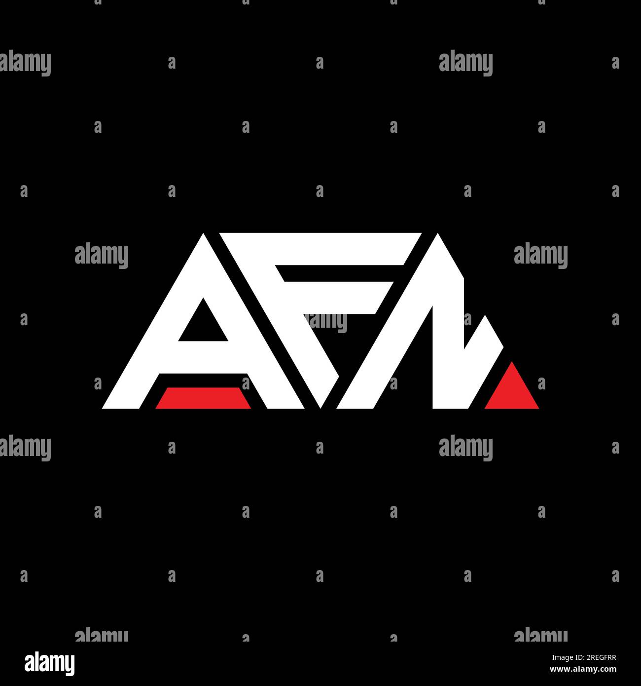 AFN triangle letter logo design with triangle shape. AFN triangle logo