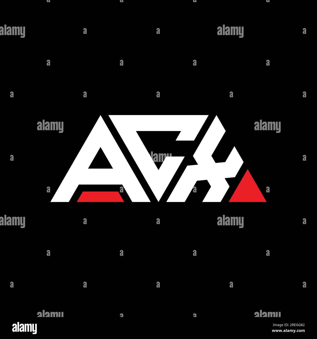 ACX triangle letter logo design with triangle shape. ACX triangle logo