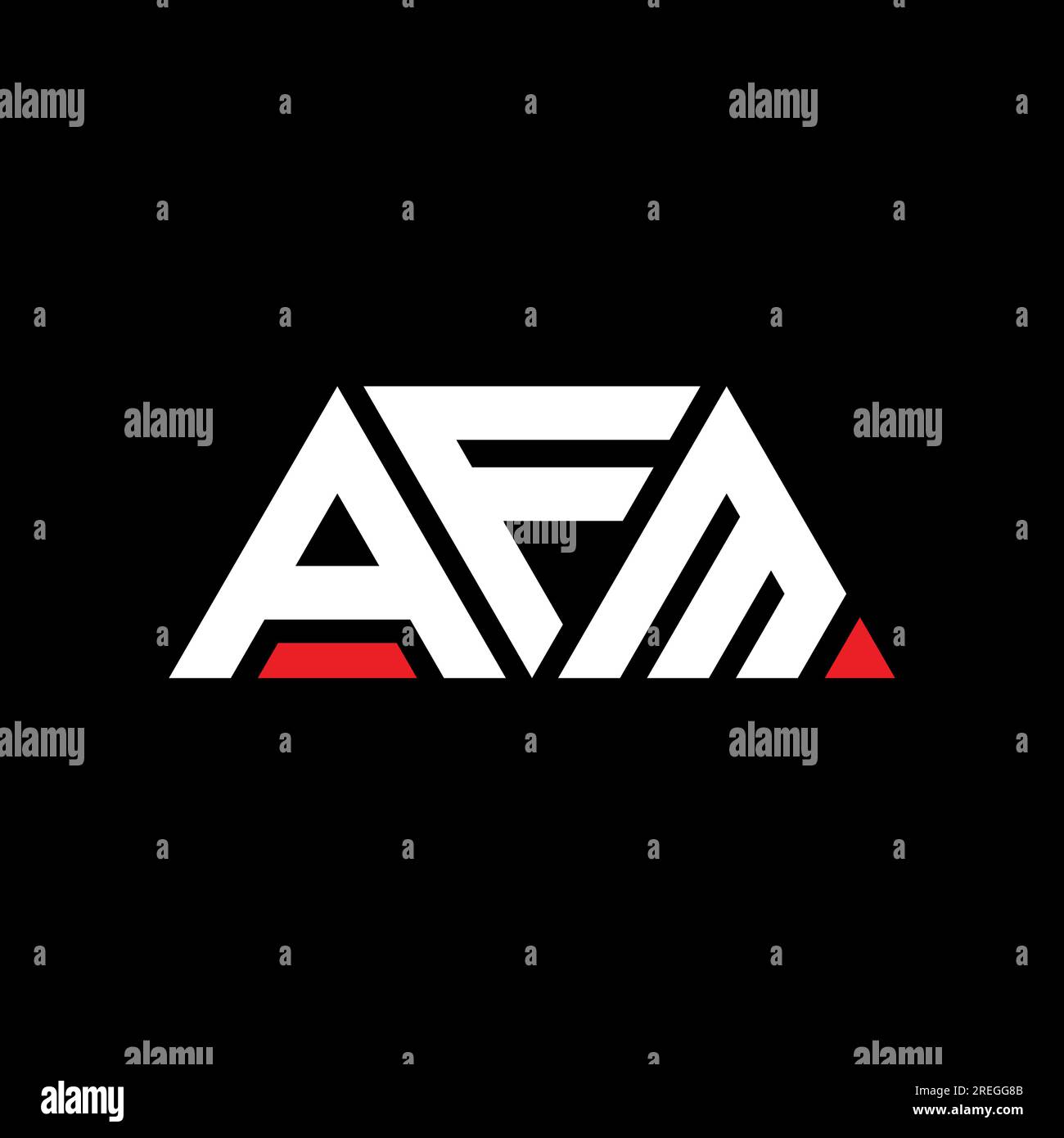 AFM triangle letter logo design with triangle shape. AFM triangle logo design monogram. AFM